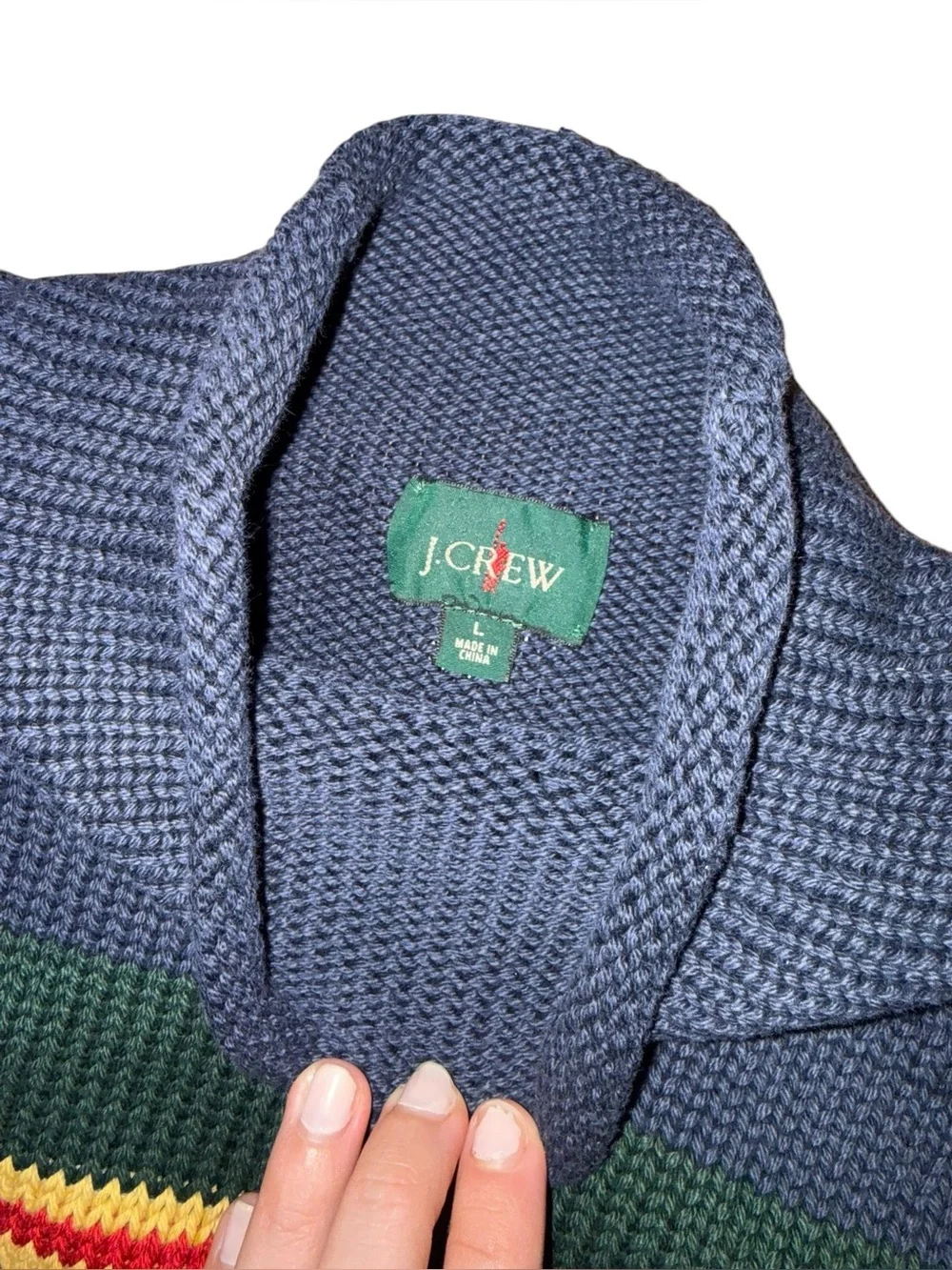 J. Crew 1988 Rollneck™ sweater in cotton rugby stripe Size Large